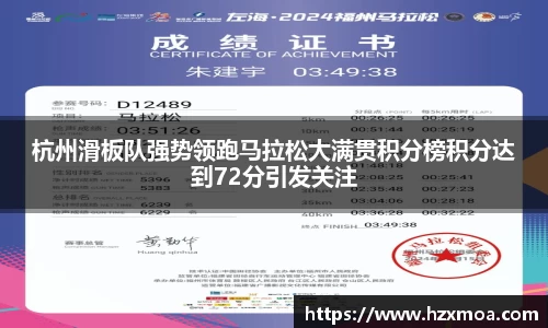 杭州滑板队强势领跑马拉松大满贯积分榜积分达到72分引发关注