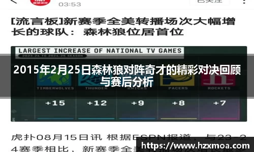 2015年2月25日森林狼对阵奇才的精彩对决回顾与赛后分析